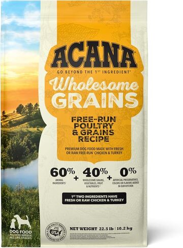 ACANA Wholesome Grains Dry Dog Food Red Meat & Grains Beef Pork & Lamb Recipe 4lb Bag in Saudi Arabia