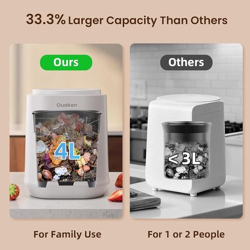 Odorless Kitchen Compost Bin with Lid – Hanging Trash Cabinet Doors Durable ABS Plastic, Easy to Mount Under Sink in Saudi Arabia