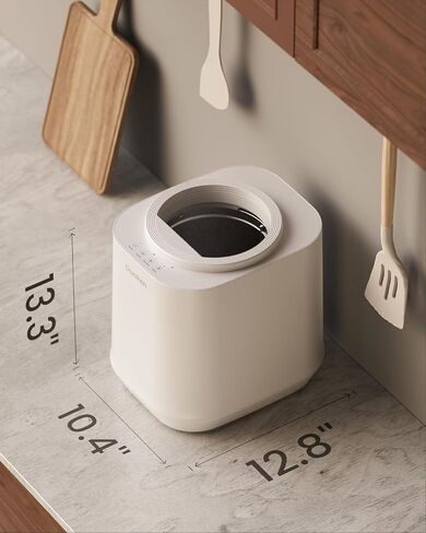 Odorless Kitchen Compost Bin with Lid – Hanging Trash Cabinet Doors Durable ABS Plastic, Easy to Mount Under Sink in Saudi Arabia