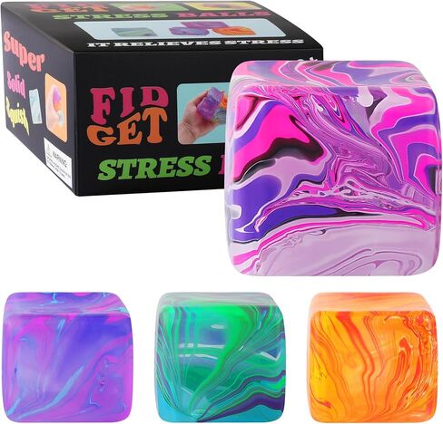 ألعاب الإجهاد ألعاب تململ للأطفال والكبار - 4Pack Malt Sugar Squishy Toys ، كرة جل بطيئة ، كرات تخفيف الإجهاد الممتدة للقلق/العلاج/الفصل الدراسي ، ألعاب حسية بطيئة الارتفاع in Kuwait