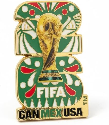 الإصدار الرسمي لكأس العالم FIFA 2026 - دبوس الدولة المضيفة لكأس العالم - دبوس مرصع بالمينا مطلي بطبقة ثنائية الأبعاد مقاس 1.5 بوصة - عنصر جامعي خالد - سبيكة زنك ممتازة - مثالي للملابس والقبعات والحقائب والشاشات in Kuwait
