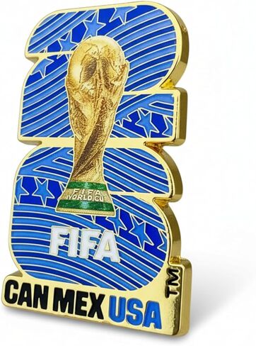 الإصدار الرسمي لكأس العالم FIFA 2026 - دبوس الدولة المضيفة لكأس العالم - دبوس مرصع بالمينا مطلي بطبقة ثنائية الأبعاد مقاس 1.5 بوصة - عنصر جامعي خالد - سبيكة زنك ممتازة - مثالي للملابس والقبعات والحقائب والشاشات in Kuwait