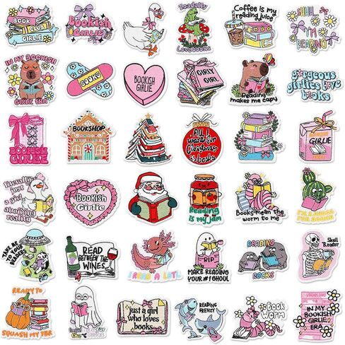 Lyrow 36pcs Bookish Iron on Patches Pink Cute Book Lover Bookworm Bow Girl Girl Patches Repair Assordered Diy Craft Exclseors القراءة للنساء ، حقائب الظهر الفتيات ، القبعات ، السترات ، الجينز in Saudi Arabia