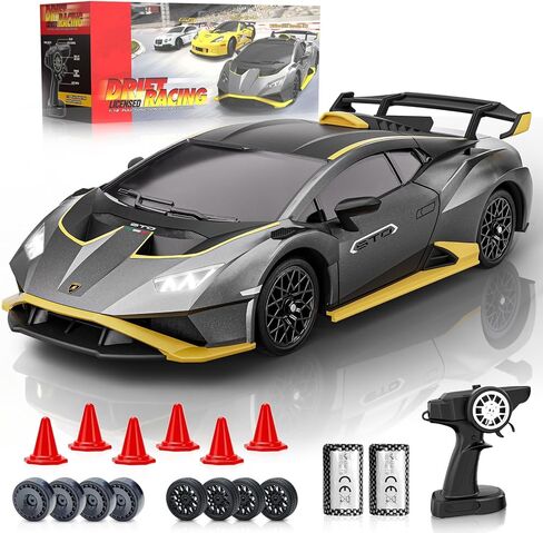 Lamborghini Remote Control Car, 1:24 Scale Official Licensed Lamborghini Toy Car, 2.4Ghz RC Car Toys for Boys Age 4-6 3-5 6-8 Year Old Birthday Gift Ideas for Kids (Green) in Saudi Arabia