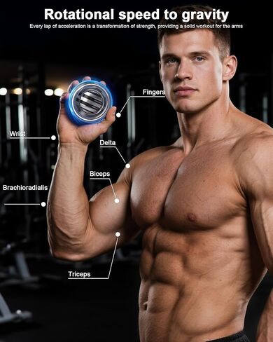 جهاز تمرين اليد Curaball وجهاز تدريب اليد على كرة الطاقة - مقاومة قابلة للتعديل لتقوية الأصابع والمعصمين والذراعين - يتضمن عدادًا رقميًا وحقيبة محمولة in Kuwait