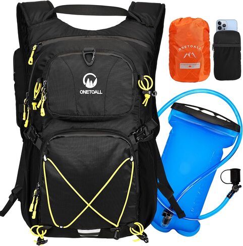 حقيبة ظهر مرطبة سعة 22 لترًا، حقيبة ظهر للمشي لمسافات طويلة مع مثانة مانعة للتسرب سعة 2 لتر، غطاء مطر مخيط، حجرة معزولة للرجال والنساء للجري وركوب الدراجات والتخييم in Kuwait