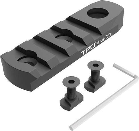 MK4 4-Slot Aluminium Mlok Picatinny Rail Mount، T-صواميل ومسامير ومفتاح ربط سداسي متضمن in Kuwait