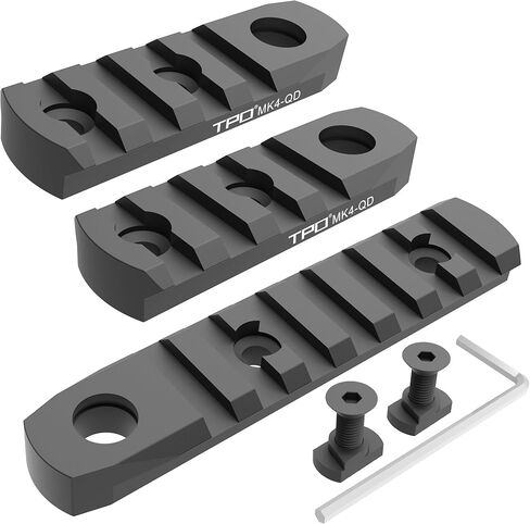 MK4 4-Slot Aluminium Mlok Picatinny Rail Mount، T-صواميل ومسامير ومفتاح ربط سداسي متضمن in Kuwait