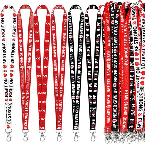 60 Pcs Purple Ribbon Awareness Lanyard Domestic Violence Neck Lanyards with Badge Clip for Animal Abuse Lupus Epilepsy Pancreatic Cancer Alzheimer Awareness Party Supplies Hope Faith Courage in Saudi Arabia