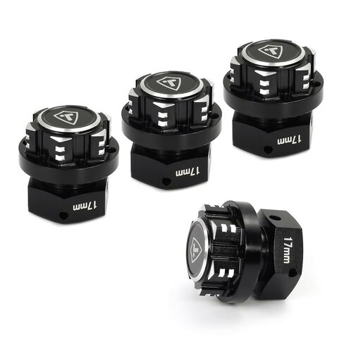TREAL 7075 Aluminium 17mm (0.67in) محولات HUX محولات العجلة متوافقة مع Arrma Kraton 6S Exb (Silver in Kuwait