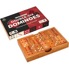 BSIRI مجموعة الدومينو الخشبية المثلثة استراتيجية لعبة البلاط المثلث للبالغين والأطفال، ألعاب الدومينو الكلاسيكية والعائلية، مجموعة الدومينو الليلية للسفر مع حقيبة تخزين للعب طاولة الفصل الدراسي المنزلي in Kuwait