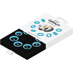 حلقة QALO QRNT الذكية - جهاز تتبع اللياقة البدنية من التيتانيوم خفيف الوزن ومقاوم للماء، تتبع متقدم للنوم والخطوات وHRV وSpO2 - بدون اشتراك، تطبيق iOS Android - يتضمن غطاءين من السيليكون (فضي، 12) in Kuwait