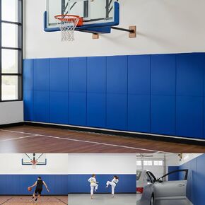 حشوة حائط الصالة الرياضية قطعة واحدة مقاس 23.6 × 60 بوصة واقي جدار ملعب كرة السلة حشوة حائط للأطفال 2 بوصة وسادات واقية سميكة عالية الكثافة وسادات حائط متينة للمرآب، سلامة التايكوندو في الطابق السفلي (أسود) in Kuwait