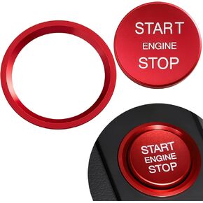Push Start Button Cover, Car Engine Start Stop Push Botton Cover with Metal Ring, Car Interior Switch Button Decoration Accessories Compatible with Audi A6 A4 A7 Q5L Q7 (Silver) in Saudi Arabia