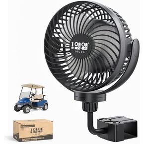 مراوح مغناطيسية لسيارة Ezgo Club Car Yamaha Golf ، ضوضاء منخفضة ، 3 سرعات الإعدادات 360 درجة قابلة للتدوير مع قاعدة تركيب مغناطيسية ، بطارية كبيرة 8000 مللي أمبير في الساعة in Saudi Arabia