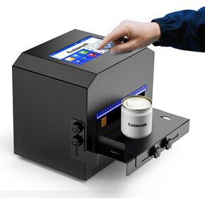 P6 Inkjet Coding Machine with 7" Touch Screen,0.08-0.5" Batch Code Printer with 42ml Black Ink Cartridge for Expiry Dates,Logo,Barcode,QR Code,Batch Lot Number,Label, Date Printer for Various Material in Saudi Arabia