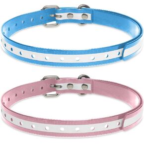 حزام استبدال صدمة ، 3/4 "عاكس للماء عاكس الرائحة TPU طوق الكلب ، طوق بديل للياقة الصدمة مع مشبك معدني - لجميع العلامات التجارية لتدريب الحيوانات الأليفة E (Pink & Purple) in Kuwait