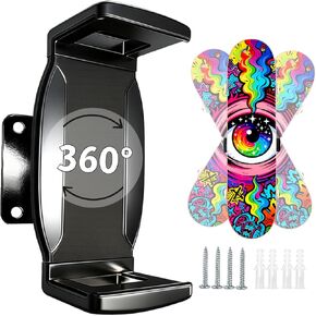 Skateboard Deck Wall Mount - Universal Skateboard Decor Accessory 360° Rotating Wall Hanger with Extending Clips for Floating Display, POM Plastic Longboard Rack & Storage Hardware Kit in Kuwait