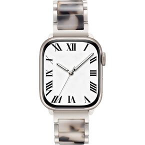 Beaded Bracelet Watch Band Compatible with Apple Watch 42mm 44mm 45mm for Women, Handmade Stretchy Strap for iWatch Ultra Series 10 9 8 7 6 5 4 3 2 1 SE (Black) in Saudi Arabia