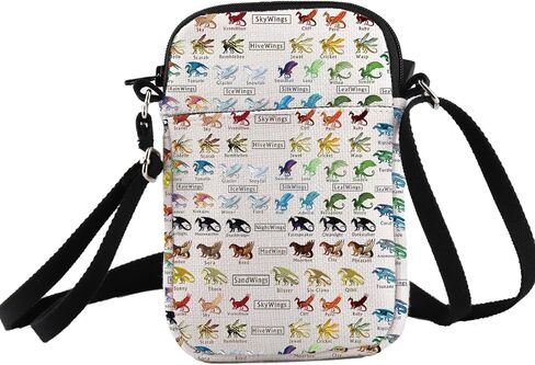 PXTIDY Wings Fire Novel Dragon Crossbody Bag Dragon Character Lover Gift Wings Fire Party Dragon Themed Bag Darkstalker Gift in Kuwait