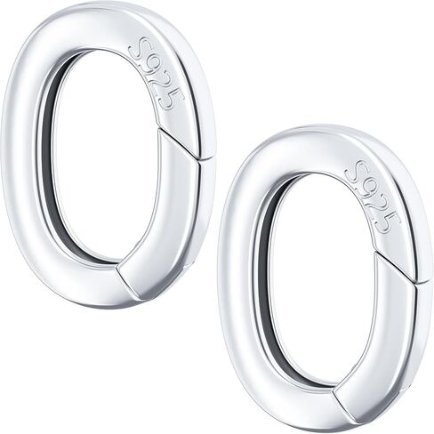 Clasp Silver Silver Clasp ، قلادة صغيرة مختصرة مُحسّنة Carabiner Snap Lobster Clip Clip Spring Wedding Ring Connector for Women Bracelet Making - 1pcs ، 0.24 × 0.52 in in Saudi Arabia