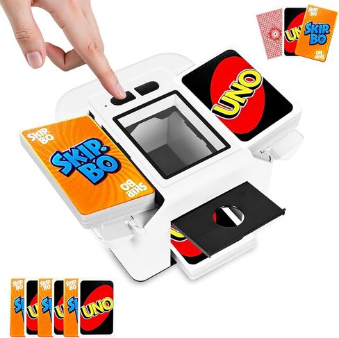 Automatic Card Shuffler,Dual Mode Foldable Card Shuffler for 1-2 Decks with USB-C Rechargeable Battery, Card Case for UNO, Skip-Bo, Poker, Blackjack, Texas Hold’em, Party in Kuwait
