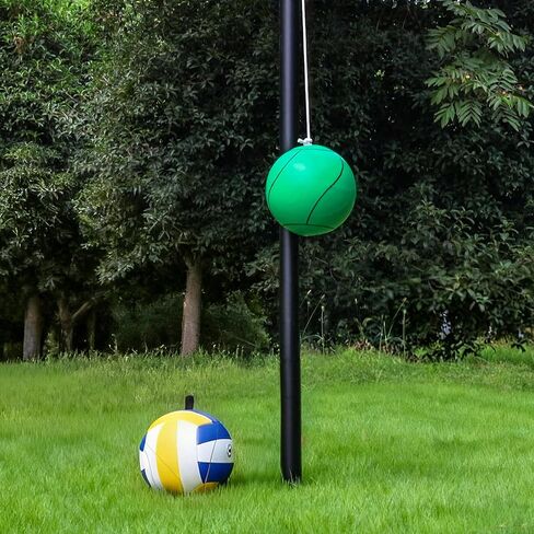 مجموعة كرة الحبل، كرة حبل وحبل بطول 12 قدمًا، عمود كرة حبل قابل للتعديل مع كرة حبل مطاطية ناعمة، مجموعة كرات حبل وحبل مع عمود للحديقة الخلفية في الهواء الطلق in Kuwait