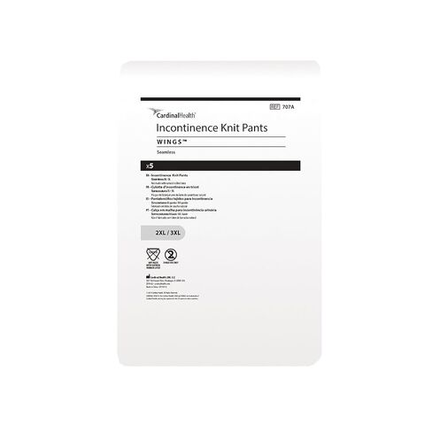 بنطال Cardinal Health™ المحبوك لسلس البول، أجنحة™، جوانب بدون خياطة، صغير/متوسط، حقيبة مكونة من 5 قطع in Kuwait