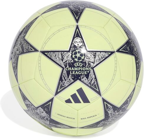 adidas Unisex-Adult UEFA Champions League Real Madrid Club Soccer Ball, Almost Lime/Silver Metallic/Noble Ink, 5 in Saudi Arabia