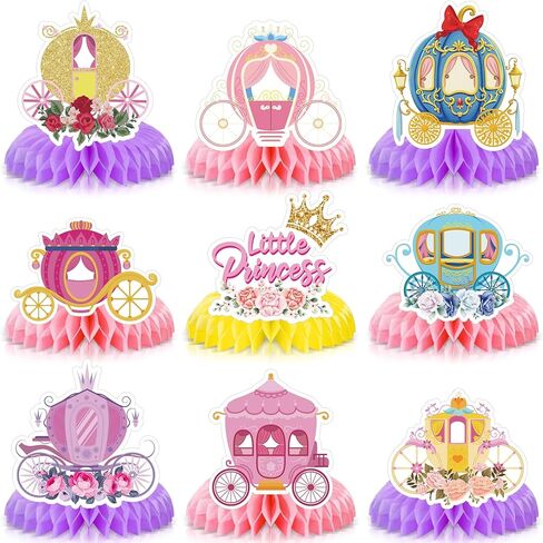 8 Pcs Princess Castle Party Centerpiece Decorations 3D Cardboard Castle Table Centerpieces Princess Theme Birthday Party Decorations Table Topper for Girls Birthday Baby Shower Party Supplies Decor in Saudi Arabia