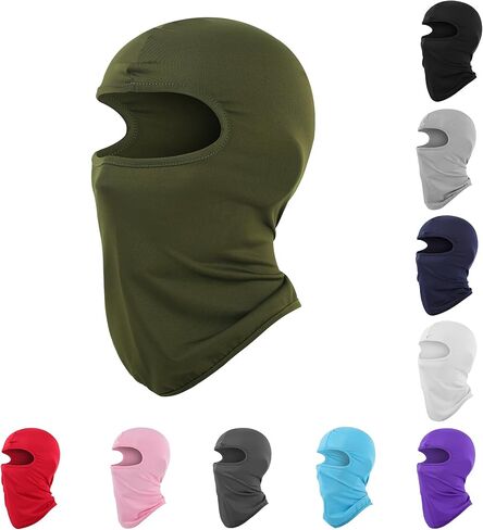Pukavt 2 Pack Kids Balaclava Ski Mask for Boys and Girls, UV Protection Windproof Scarf for Winter Snowboard Cycling White in Kuwait