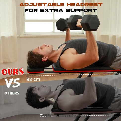 مقعد وزن قابل للتعديل، مقعد تمرين قابل للطي بوزن 880 رطل مع مسند رأس ممتد لتدريب قوة الجسم بالكامل، مقعد منحدر مع قابل للطي in Kuwait
