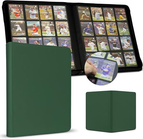 Football Card Binder 16 Pocket, Premium 1000+ Cards PU Cover Trading Sports Card Binder Side Loading Card Holder Collection Album Folders in Saudi Arabia