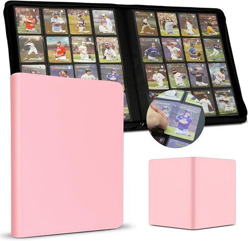Football Card Binder 16 Pocket, Premium 1000+ Cards PU Cover Trading Sports Card Binder Side Loading Card Holder Collection Album Folders in Saudi Arabia