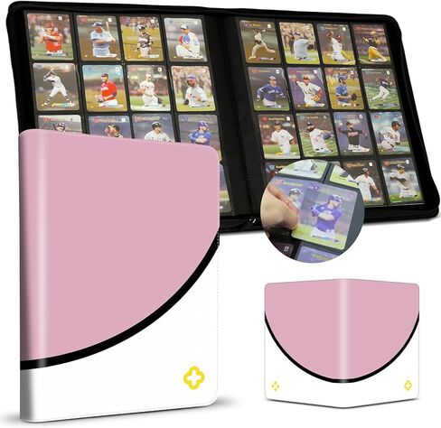 Football Card Binder 16 Pocket, Premium 1000+ Cards PU Cover Trading Sports Card Binder Side Loading Card Holder Collection Album Folders in Saudi Arabia
