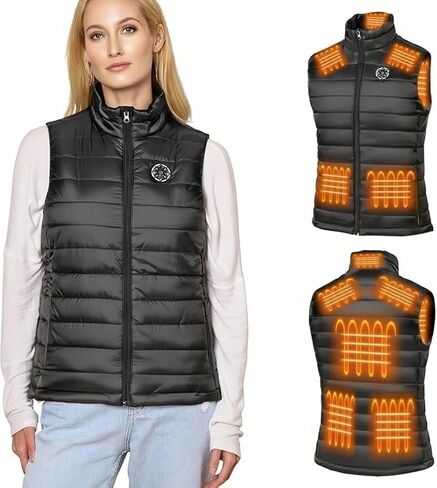 IUUI Women Heated Vest with Battery Pack Included,Quick Heat Up Warming Vest Electric Rechargeable,Long-Lasting Heated Coat in Saudi Arabia
