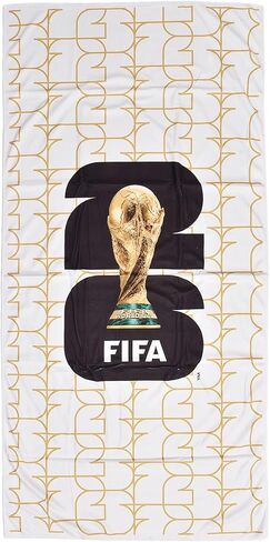الإصدار الرسمي لكأس العالم FIFA 2026 - منشفة سوداء بشعار مقاس 30 × 60 بوصة مخملية - منشفة ناعمة ومتينة للرجال والنساء - يمكن غسلها في الغسالة - مصممة لحمام السباحة أو صالة الألعاب الرياضية أو الشاطئ أو البحيرة أو الاستخدام اليومي in Kuwait