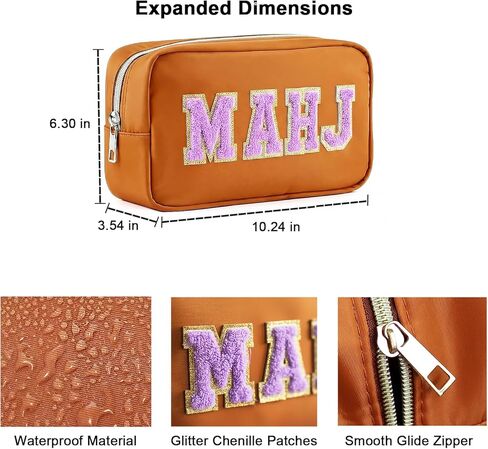 Mahjong Tile Bag – Waterproof American Mahjong Case for 166 Standard Tiles, Portable Empty Zipper Carrying Bag for Game Night & Travel (Bag Only) in Saudi Arabia
