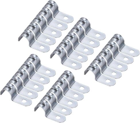 Harfington 50pcs clamp clamp ، حزام EMT واحد فتحة ، مشبك أنبوب u ، 10 مم 3/8 بوصة ، حزام أنبوب ثقب DIA 6 مم 1/4 بوصة ، قوس على شكل u لتثبيت سلك خرطوم الأنبوب in Saudi Arabia