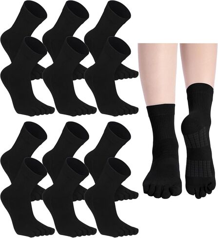Toe Socks with Massage Grips for Men and Women Cotton Athletic Running Finger Socks in Saudi Arabia