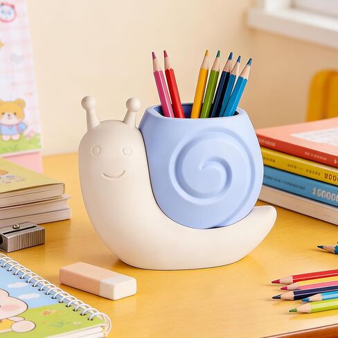 Cute Stationery Holder, Cute Desk Organizer for Stationery, Makeup Brushes, Toothbrush & Art Supplies, Perfect for Office, Home, School Decor, Green in Saudi Arabia