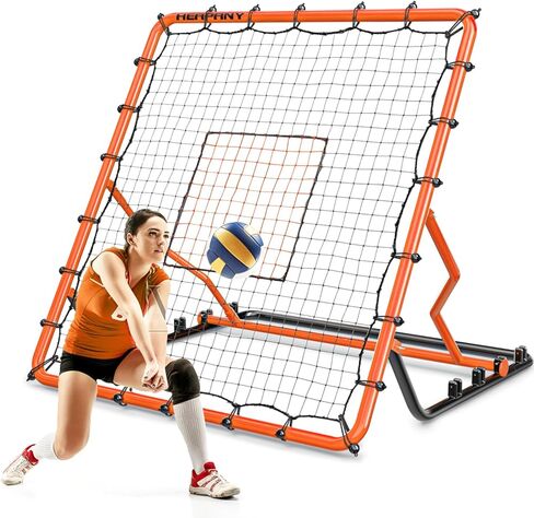 Baseball Rebounder Net, 4x4.5 FT Baseball& Softball Pitch Back Rebounder with 4 Adjust Angles, Volleyball Training Equipment for Baseballs,Lacrosse,Soccer, Backyard Pitching Fielding Catching Practice in Kuwait