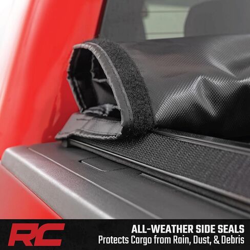 غطاء سرير ناعم قابل للطي من Rough Country لسيارة 14-18 Chevy/GMC 1500 | 6'7" - 42214650 in Kuwait