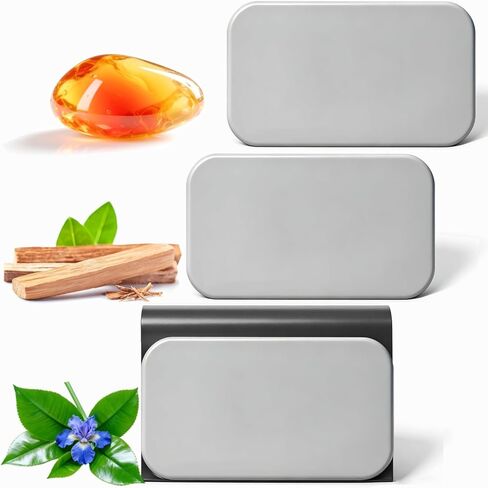 Car Air Freshener, Stone Air Freshener, Automotive Odor Eliminator for Visor Clip- Car Fresheners Long Lasting - Variety 3 Pack - CLIP INCLUDED (Amber-Teak-Grove) in Saudi Arabia