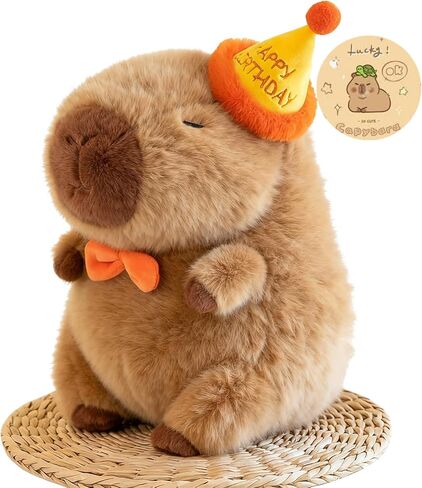 Capybara Plush مع حقيبة ظهر للسلحفاة ، Kawaii Capybara دمية محشوة هدايا عيد ميلاد الزخرفة ، لعبة جميلة أفخم لمحبي الفتيات الكرتون in Kuwait