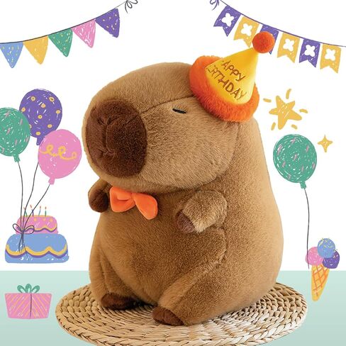 Capybara Plush مع حقيبة ظهر للسلحفاة ، Kawaii Capybara دمية محشوة هدايا عيد ميلاد الزخرفة ، لعبة جميلة أفخم لمحبي الفتيات الكرتون in Kuwait