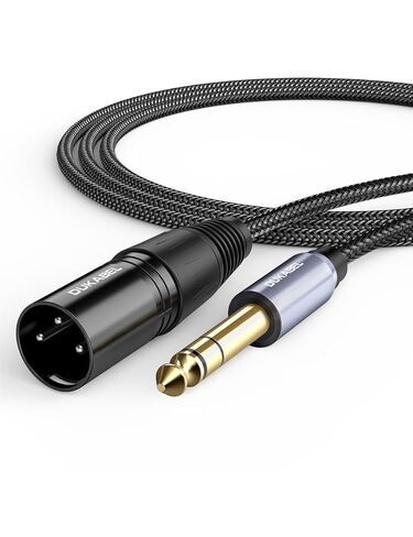 كابل ميكروفون USB من DUKABEL، كابل XLR مطور إلى USB-A مع كابل تسجيل XLR 24 بت/96 كيلو هرتز لتسجيل البودكاست، محول ميكروفون 1.8 متر/6 قدم للكمبيوتر الشخصي والكمبيوتر المحمول in Kuwait