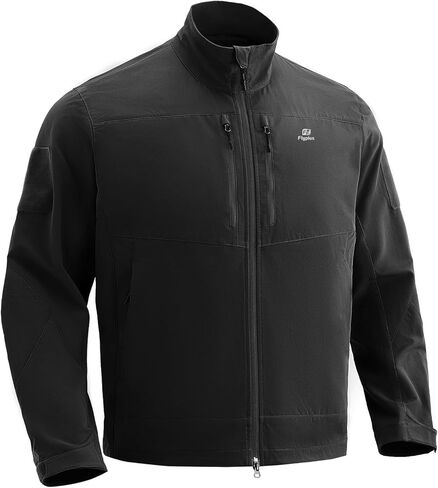 Men's Lightweight Waterproof Jacket,Tactical Rain Zip Up Softshell Jacket Windbreaker Casual for Hiking Travel Golf in Kuwait