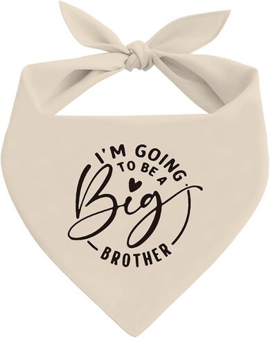 Big Brother Dog Bandana ، Beige Pet Dog Dicf Association ، إعلان الحمل الكشف عن الطفل ، وشاح Triangle Pet Dogs ، وحيوانات الحيوانات الأليفة للكلاب الصغيرة المتوسطة in Kuwait