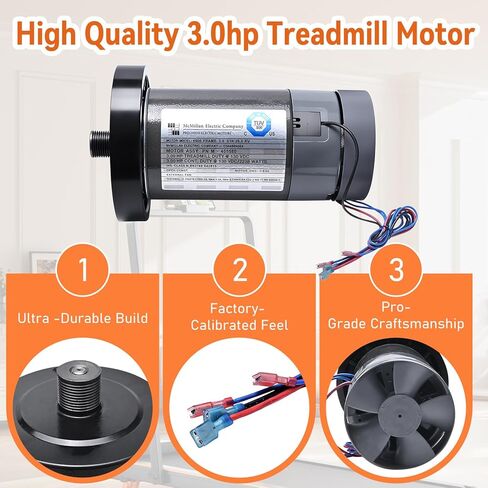 محرك مشاية متوافق مع دولاب الموازنة، M-405565 130 فولت 2.80 حصان تيار مستمر 1939 وات استبدال محرك محرك تيار مستمر لـ NordicTrack & forProForm، OE# C3364B4370M M-405565 m-362190 405618 314571 349568 356334. in Kuwait